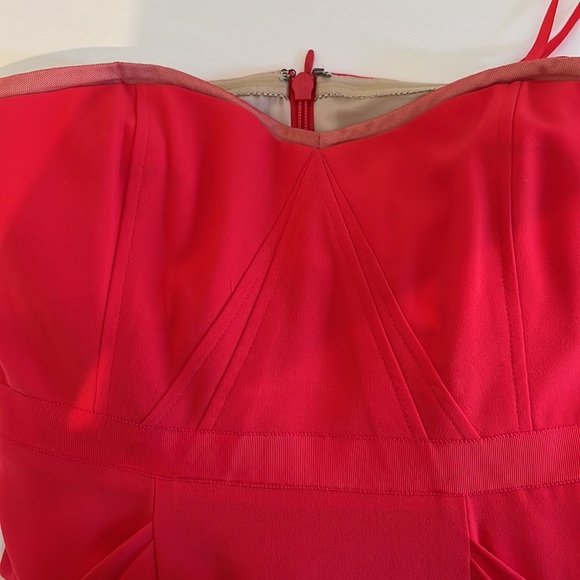 BCBG red cocktail strapless dress - Picture 7 of 13